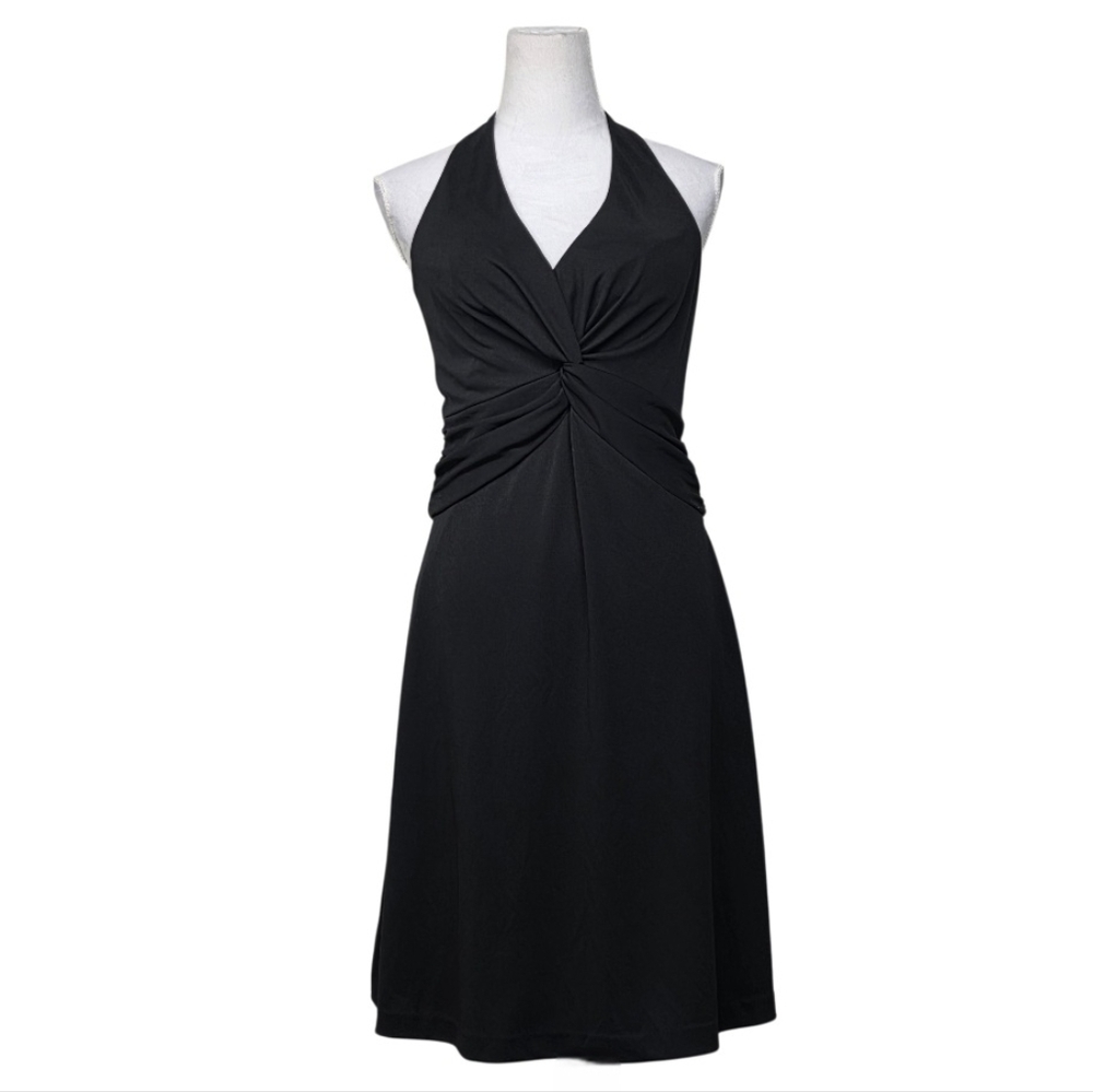 White House Black Market Black Backless, Midi Dress, Size 8